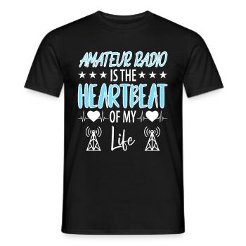 Amateur Radio Radio Radio Radio Radio Amateur Vintage - Men's T-Shirt - black - Front - AI Model Male 178 light (178cm)