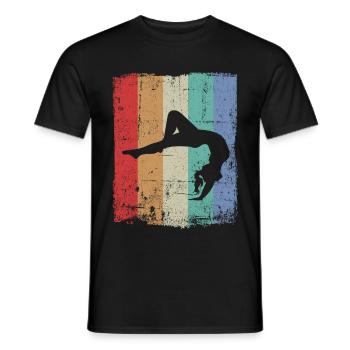 Gymnaste Handstand gymnastique gymnastique gymnastique - T-shirt homme - noir - Devant - AI Model Male 178 light (178cm)