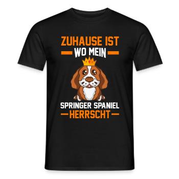 Springer Spaniel - Männer T-Shirt - Schwarz - Vorne - AI Model Male 178 light (178cm)