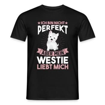 Hund Westie White Terrier Züchter Westie White Te - Männer T-Shirt - Schwarz - Vorne - AI Model Male 178 light (178cm)