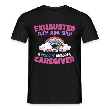 Caregiver Nurse Aide Caregiver - Men's T-Shirt - black - Front - AI Model Male 178 light (178cm)