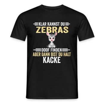 Lustige Sprüche Zebra - Männer T-Shirt - Schwarz - Vorne - AI Model Male 178 light (178cm)