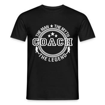 Entraîneur de hockey sur gazon Joueur de hockey sur gazon - T-shirt homme - noir - Devant - AI Model Male 178 light (178cm)