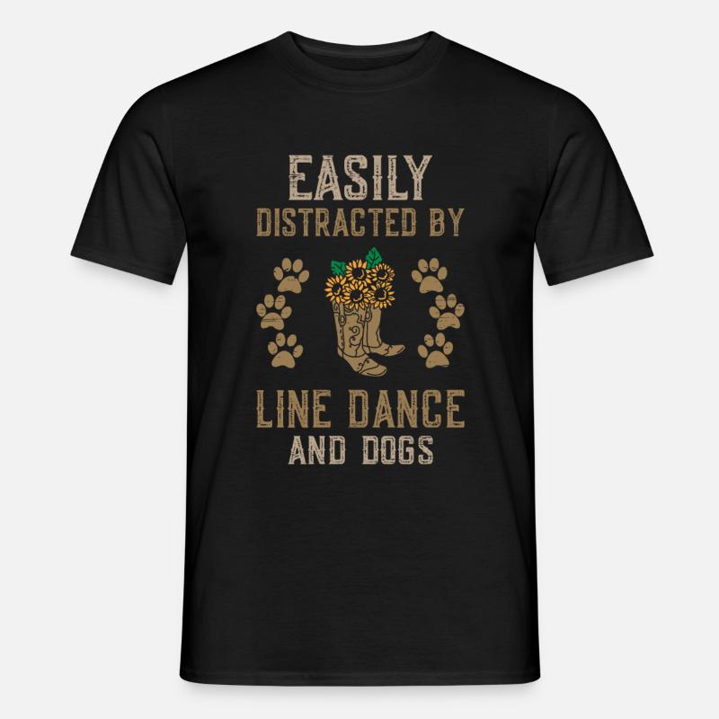 Line Dancing Linedance Line Dance - Männer T-Shirt - Schwarz