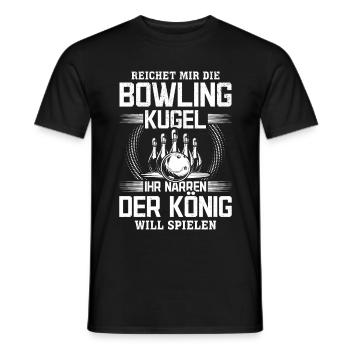 Reichet mir die Bowling Kugel ihr Narren - Kegeln - Männer T-Shirt - Schwarz - Vorne - AI Model Male 178 light (178cm)