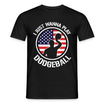 Lustiger Dodgeball Dodgeball - Männer T-Shirt - Schwarz - Vorne - AI Model Male 178 light (178cm)