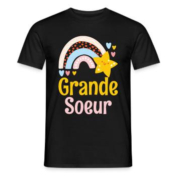 Vieille Sœur Grande Sœur - T-shirt homme - noir - Devant - AI Model Male 178 light (178cm)