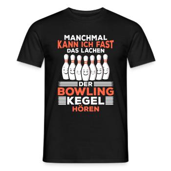 Bowling spielen - Lustiges Bowling Kegeln Kegler - Männer T-Shirt - Schwarz - Vorne - AI Model Male 178 light (178cm)