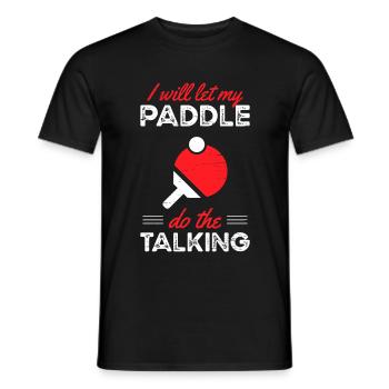 Table Tennis Ping Pong - Men's T-Shirt - black - Front - AI Model Male 178 light (178cm)