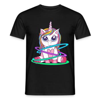 Rainbow Hulacorn Licorne Gymnastique rythmique - T-shirt homme - noir - Devant - AI Model Male 178 light (178cm)
