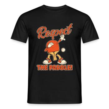 Table Tennis Ping Pong Respect The Paddle - T-shirt homme - noir - Devant - AI Model Male 178 light (178cm)