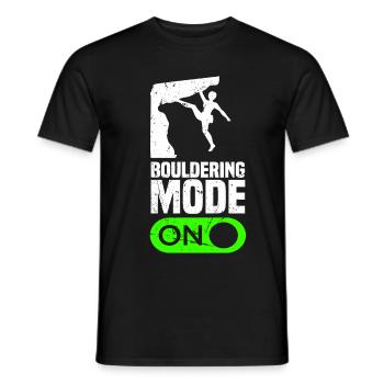 Bouldering Mode On Berg Klettern Felsen Bouldern - Männer T-Shirt - Schwarz - Vorne - AI Model Male 178 light (178cm)