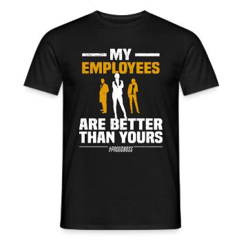 Stolzer Chef Kollegen Startup Team Entrepreneur - Männer T-Shirt - Schwarz - Vorne - AI Model Male 178 light (178cm)