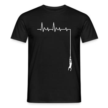 Bungee Jumping Heartbeat Bungee Jumpers - Men's T-Shirt - black - Front - AI Model Male 178 light (178cm)