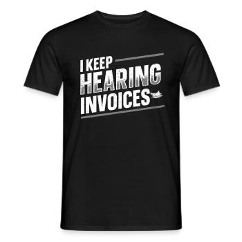 Accounting I Keep Hearing Invoices - Men's T-Shirt - black - Front - AI Model Male 178 light (178cm)