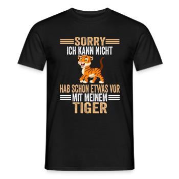 Zootier Dschungel Tiger - Männer T-Shirt - Schwarz - Vorne - AI Model Male 178 light (178cm)
