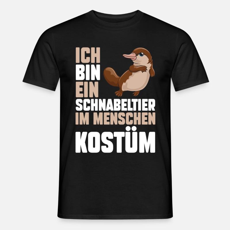 ich bin ein Schnabeltier - Männer T-Shirt - Schwarz