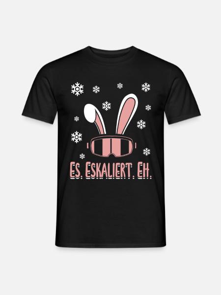 Skifahrer Es Eskaliert Eh Party Skifahren Skiing - Männer T-Shirt - Schwarz