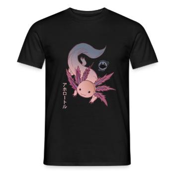 axolotl Haustier Geschenk Ambystoma mexicanum - Männer T-Shirt - Schwarz - Vorne - AI Model Male 178 light (178cm)