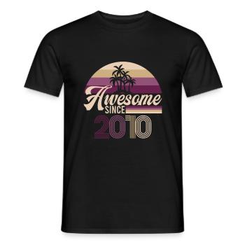 Vintage Génial DePuis 2010 Anniversaire Rétro - T-shirt homme - noir - Devant - AI Model Male 178 light (178cm)