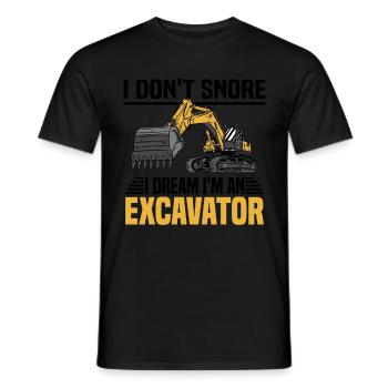 Kettenbagger Bagger Entschuldigung Baumaschine - Männer T-Shirt - Schwarz - Vorne - AI Model Male 178 light (178cm)