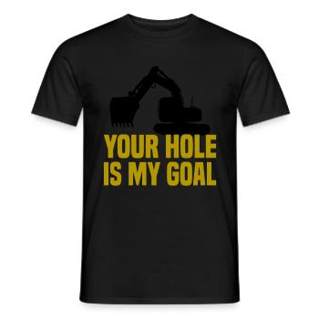 Kettenbagger Bagger Entschuldigung Baumaschine - Männer T-Shirt - Schwarz - Vorne - AI Model Male 178 light (178cm)