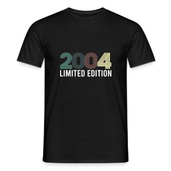 Vintage Limited Edition 2004 Geburtstag Geburtsjah - Männer T-Shirt - Schwarz - Vorne - AI Model Male 178 light (178cm)