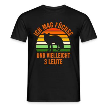 Füchse Wald Fuchs - Männer T-Shirt - Schwarz - Vorne - AI Model Male 178 light (178cm)