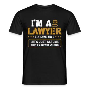 Faculté de droit & Avocat Je suis avocat Avocat Juridique - T-shirt homme - noir - Devant - AI Model Male 178 light (178cm)