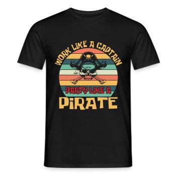 Pirate Pirate Pirate Ship Pirate Gift - Men's T-Shirt - black - Front - AI Model Male 178 light (178cm)