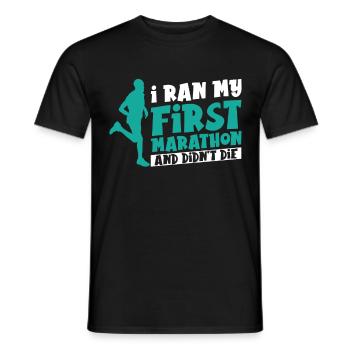 Marathon Marathon Marathon Runner Gift - Men's T-Shirt - black - Front - AI Model Male 178 light (178cm)