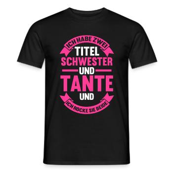 Patentante Schwester Tante - Männer T-Shirt - Schwarz - Vorne - AI Model Male 178 light (178cm)