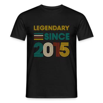 Vintage Légendaire depuis 2015 anniversaire - T-shirt homme - noir - Devant - AI Model Male 178 light (178cm)