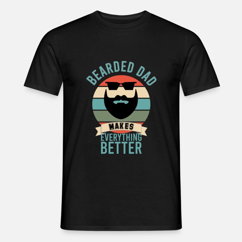 Bearded Dad Make Everything Better - Männer T-Shirt - Schwarz
