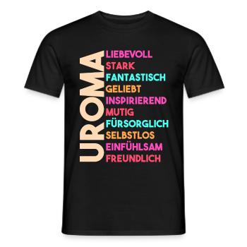 Urgroßmutter Uroma - Männer T-Shirt - Schwarz - Vorne - AI Model Male 178 light (178cm)