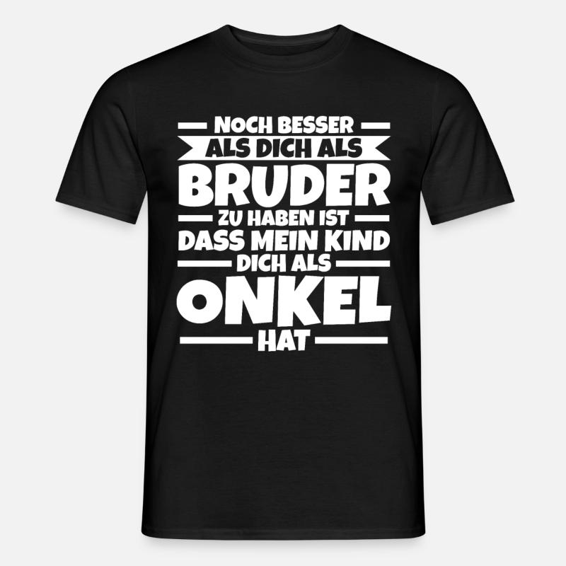 Bruder Onkel - Männer T-Shirt - Schwarz