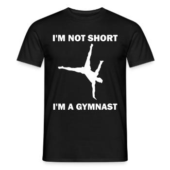 Gymnastique - Je ne suis pas court Je suis gymnaste - T-shirt homme - noir - Devant - AI Model Male 178 light (178cm)