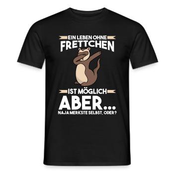 Frettchen - Männer T-Shirt - Schwarz - Vorne - AI Model Male 178 light (178cm)