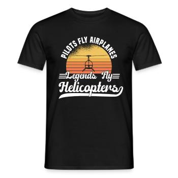 Pilot Hubschrauber Helikopter Spruch Hobbypilot - Männer T-Shirt - Schwarz - Vorne - AI Model Male 178 light (178cm)