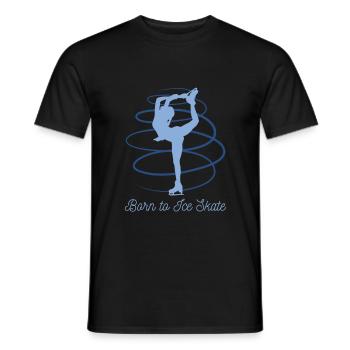 Patinage sur glace - Né du patin à glace - T-shirt homme - noir - Devant - AI Model Male 178 light (178cm)