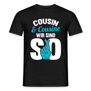Cousin und Cousine - Männer T-Shirt - Schwarz - Vorne - AI Model Male 178 light (178cm)
