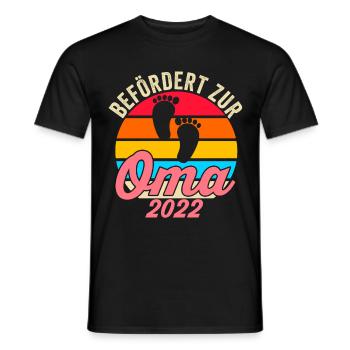 Werdende Oma 2022 - Männer T-Shirt - Schwarz - Vorne - AI Model Male 178 light (178cm)