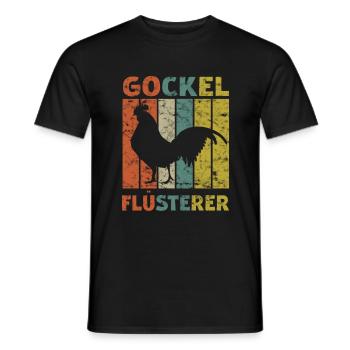 Gockel Flüsterer Hahn Huhn Bauer Landwirt Spruch - Männer T-Shirt - Schwarz - Vorne - AI Model Male 178 light (178cm)