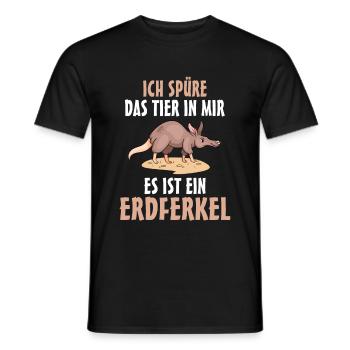 Erdferkel - Männer T-Shirt - Schwarz - Vorne - AI Model Male 178 light (178cm)