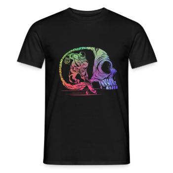 Hockey sur glace Hockey sur glace Skull Hockey sur glace - T-shirt homme - noir - Devant - AI Model Male 178 light (178cm)