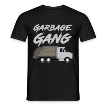 Garbage Truck Garbage Recycling Garbage Collection Garbage Man - Men's T-Shirt - black - Front - AI Model Male 178 light (178cm)