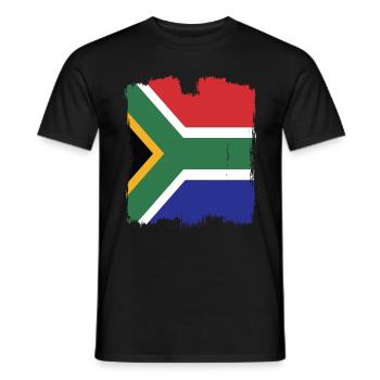 Drapeau de l’Afrique du Sud - T-shirt homme - noir - Devant - AI Model Male 178 light (178cm)