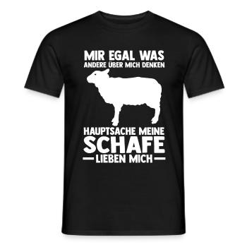 Schaf Bauer Hirte Schäfer Landwirt - Männer T-Shirt - Schwarz - Vorne - AI Model Male 178 light (178cm)