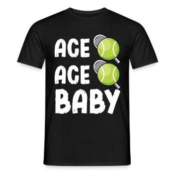 Ace Ace Baby Tennis Spruch - Männer T-Shirt - Schwarz - Vorne - AI Model Male 178 light (178cm)