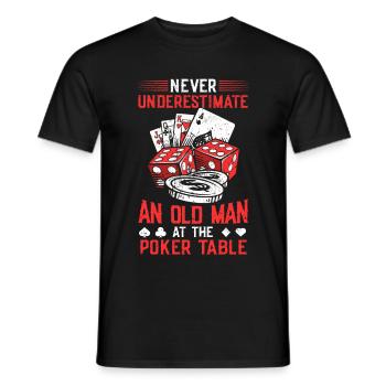 Joueurs de poker Jeu de cartes de poker Anciens joueurs de poker - T-shirt homme - noir - Devant - AI Model Male 178 light (178cm)